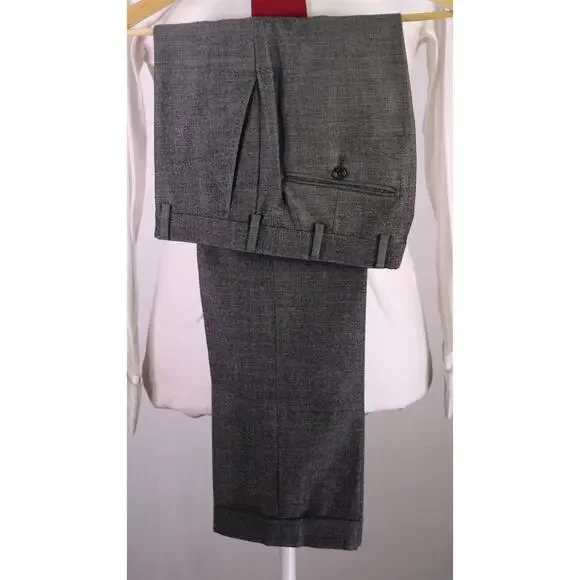 Richard James Gray/Black Tic Woven 2-Btn Slim Fit Wool Suit 36S - Picture 10 of 10